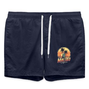 Malibu Kalifornien - Badeshorts - French Navy - Vorne - AI Model Male 185 light (185cm)