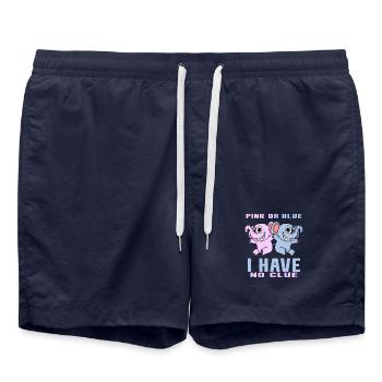 Pink oder Blau - Badeshorts - French Navy - Vorne - AI Model Male 185 light (185cm)