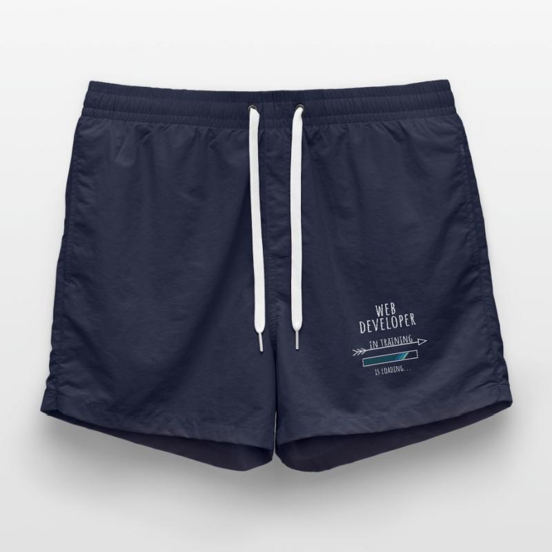 Web Developer in Ausbildung Beruf Geschenk Badeshorts