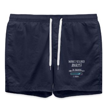 Analyste d’études de marché en formation Profession - Short de bain - bleu marine - Devant - AI Model Male 185 light (185cm)