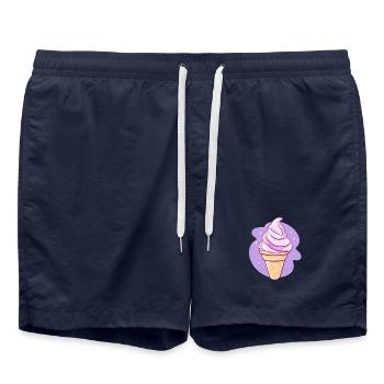 Pink soft cream - Swim Trunks - french navy - Front - AI Model Male 185 light (185cm)