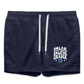 Solar eclipse chaser weiss - Badeshorts - French Navy - Vorne - AI Model Male 185 light (185cm)