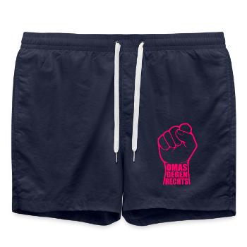 Grandmas against the right - Swim Trunks - french navy - Front - AI Model Male 185 light (185cm)