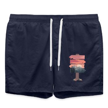 Voyage - Short de bain - bleu marine - Devant - AI Model Male 185 light (185cm)