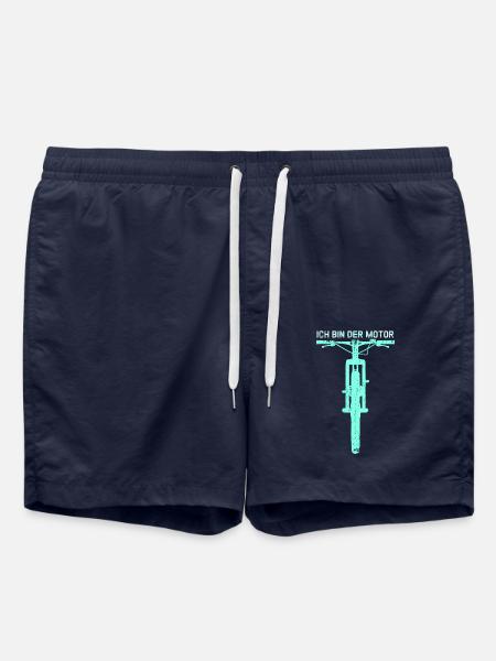 MTB - Anti - E-Bike - Ich bin der Motor - Badeshorts - French Navy