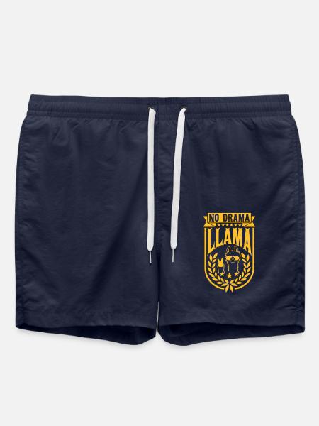 Emblem No Drama Llama - Swim Trunks - french navy