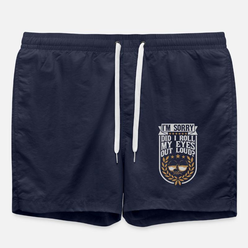 Roll My Eyes Out - Swim Trunks - french navy