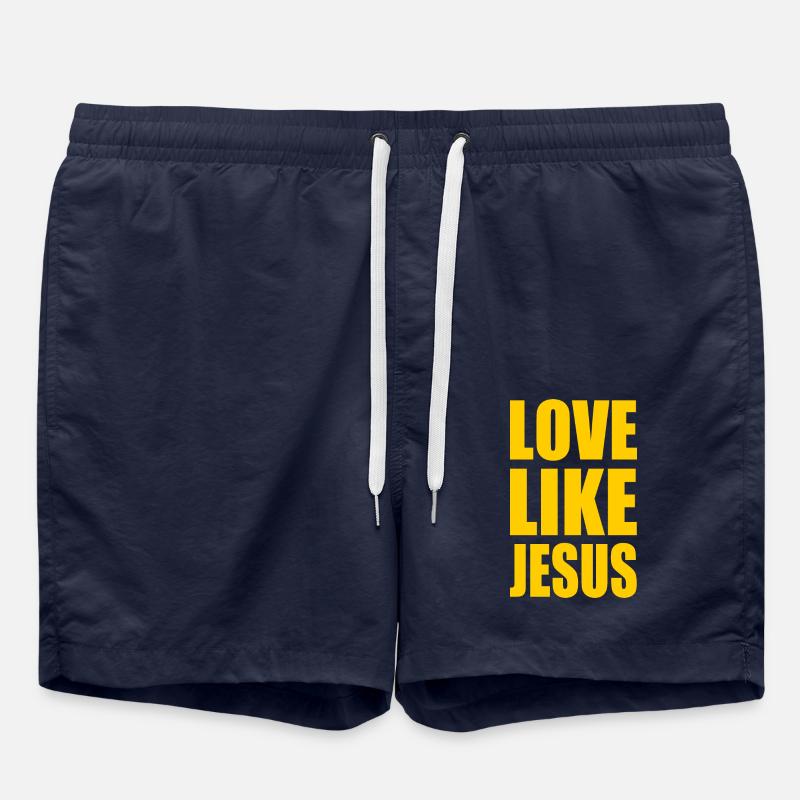 Love like jesus - Short de bain - bleu marine