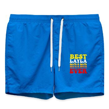La meilleure Layla de tous les temps - Cute Groovy Vintage Custom - Short de bain - cobalt blue - Devant