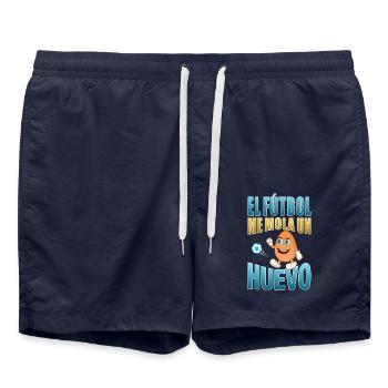 Ich mag Fußball sehr - Badeshorts - French Navy - Vorne - AI Model Male 185 light (185cm)