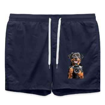 Rottweiler - Badeshorts - French Navy - Vorne - AI Model Male 185 light (185cm)