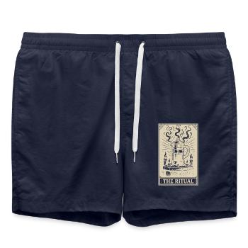 The Ritual Tarot – French Press Magic Card - Swim Trunks - french navy - Front - AI Model Male 185 light (185cm)