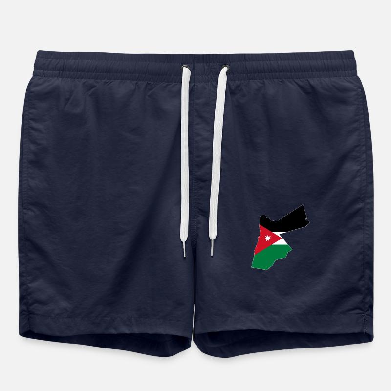 Jordan Flag Map - Swim Trunks - french navy