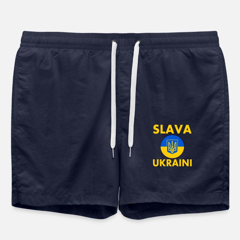 Slava ukraini - Swim Trunks - french navy