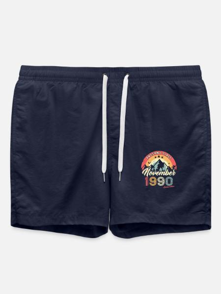 Cadeau D'anniversaire En Novembre 1990 Vintage - Short de bain - bleu marine