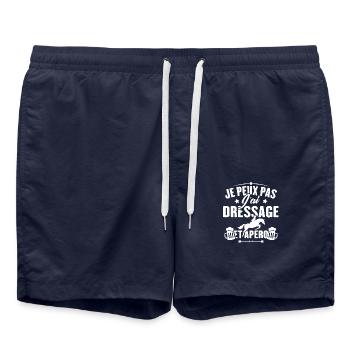 Je peux pas j'ai dressage et apéro - Short de bain - bleu marine - Devant - AI Model Male 185 light (185cm)