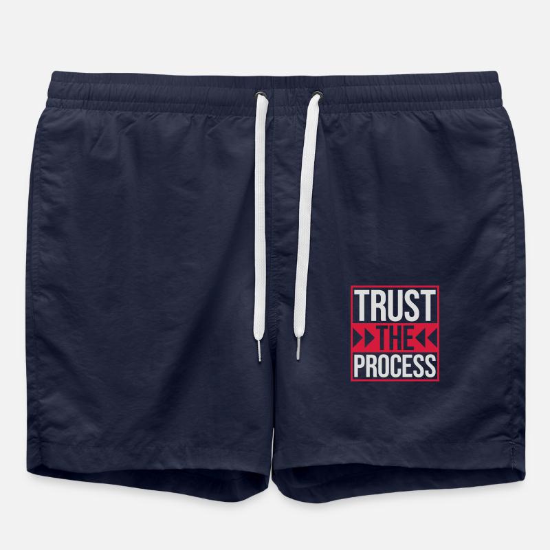 trust the process Quote - Swim Trunks - french navy
