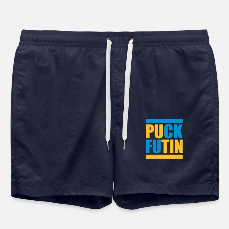puck futin Logo Design - Badeshorts - French Navy