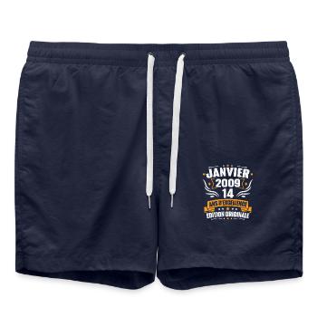 Vintage Gift January 2009, 14 years anniversary - Swim Trunks - french navy - Front - AI Model Male 185 light (185cm)