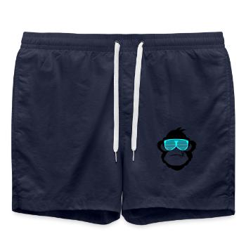 Smoking Monkey 2 - Swim Trunks - french navy - Front - AI Model Male 185 light (185cm)