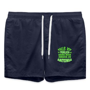 Cadeau pour Antonia - Short de bain - bleu marine - Devant - AI Model Male 185 light (185cm)