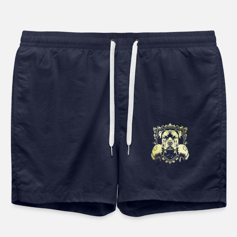 Hund Boxer - Badeshorts - French Navy