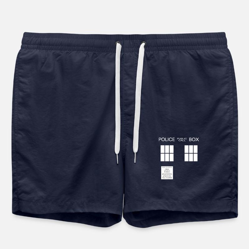 Police box - Short de bain - bleu marine