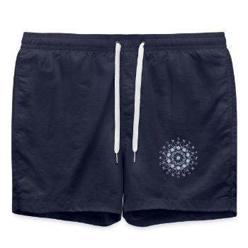 Mandala | Modèles aléatoires tournés - Short de bain - bleu marine - Devant - AI Model Male 185 light (185cm)