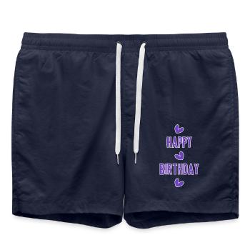 ALLES GUTE ZUM GEBURTSTAG!. ALLES GUTE ZUM GEBURTSTAG!. JAHRESTAG. - Badeshorts - French Navy - Vorne - AI Model Male 185 light (185cm)