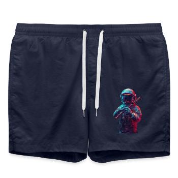 Flûte d’astronaute - Short de bain - bleu marine - Devant - AI Model Male 185 light (185cm)