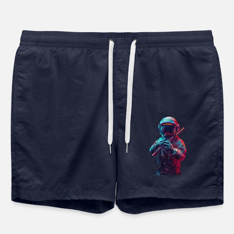 Astronaut Querflöte - Badeshorts - French Navy