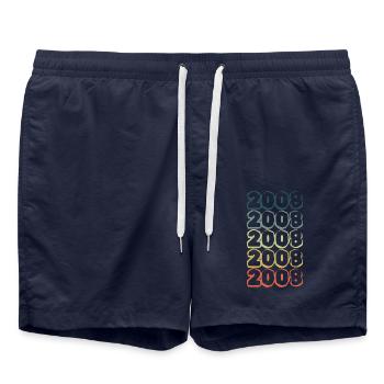 Geburtsjahr 2008 - Badeshorts - French Navy - Vorne - AI Model Male 185 light (185cm)