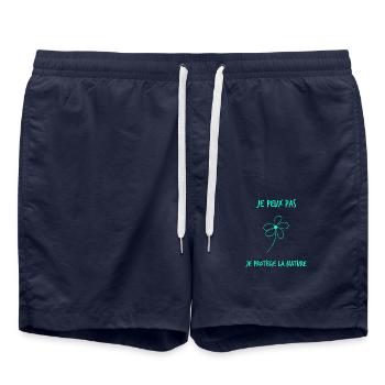 ARBRE. NATURE. ENVIRONNEMENT. ZEN. MEDITATION - Short de bain - bleu marine - Devant - AI Model Male 185 light (185cm)