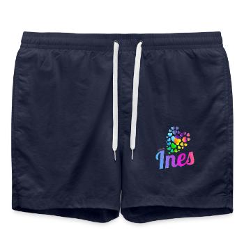 Ine's birthday - Swim Trunks - french navy - Front - AI Model Male 185 light (185cm)