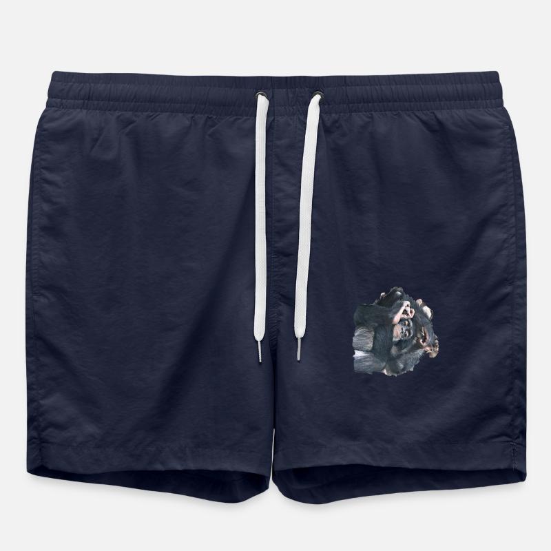 Schimpanse - Badeshorts - French Navy
