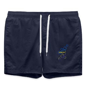 Geschenk für Aurelio - Badeshorts - French Navy - Vorne - AI Model Male 185 light (185cm)