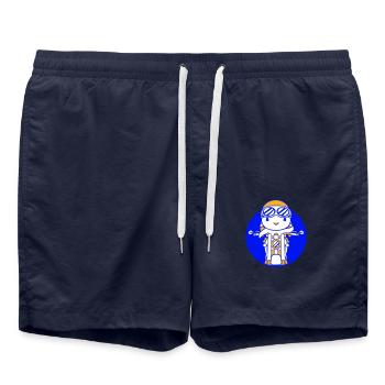 oiseau moto conduite motard motocycliste hobby - Short de bain - bleu marine - Devant - AI Model Male 185 light (185cm)