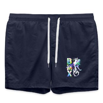 Vélo Bmx coloré - Bmx Rider - Bmx coloré - Short de bain - bleu marine - Devant - AI Model Male 185 light (185cm)