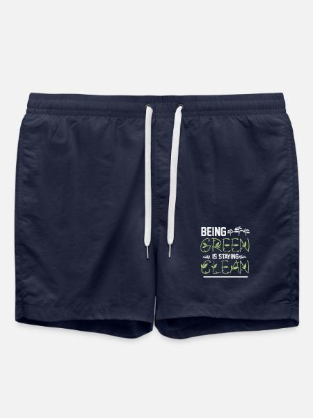 Being Green Is Staying Clean - Swim Trunks - french navy