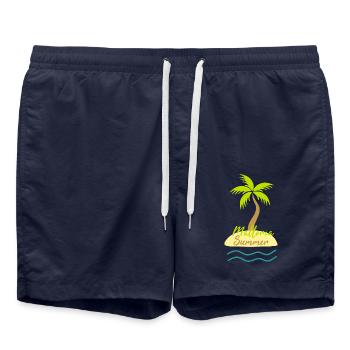 Majorque été - Short de bain - bleu marine - Devant - AI Model Male 185 light (185cm)
