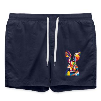Lapin - Short de bain - bleu marine - Devant - AI Model Male 185 light (185cm)