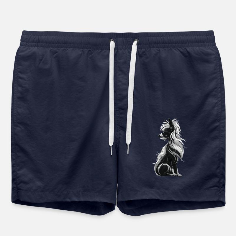 Chinesischer Schopfhund - Badeshorts - French Navy