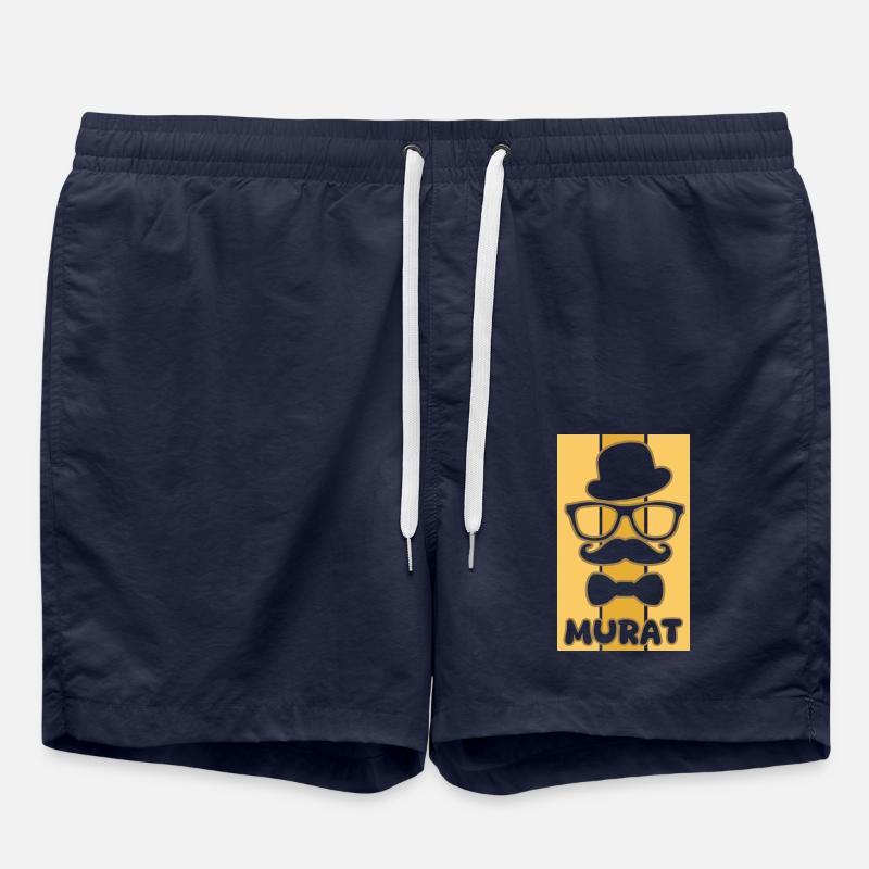 First name Murat - Swim Trunks - french navy