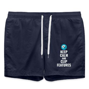 GIS Mapping Data Clip Features Spatial Geoinfo - Swim Trunks - french navy - Front - AI Model Male 185 light (185cm)