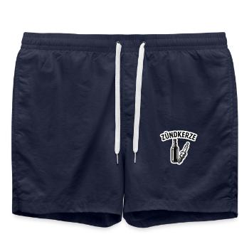 Zündkerze - Badeshorts - French Navy - Vorne - AI Model Male 185 light (185cm)