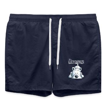 Mein Glücksbringer - Westie - Terrier - Hund - Badeshorts - French Navy - Vorne - AI Model Male 185 light (185cm)