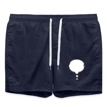 Denkblase used look - Badeshorts - French Navy - Vorne - AI Model Male 185 light (185cm)