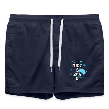 nice2seaU - Badeshorts - French Navy - Vorne - AI Model Male 185 light (185cm)