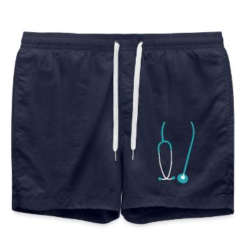 stéthoscope systémiquement important corona hero doctor corona - Short de bain - bleu marine - Devant - AI Model Male 185 light (185cm)