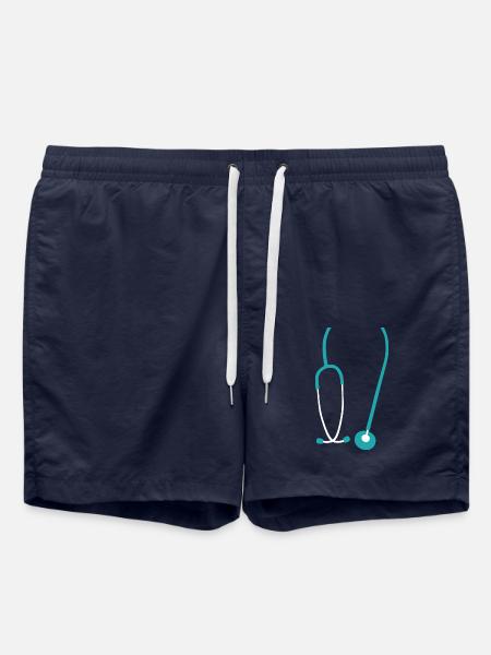 stethoscope systemically important corona hero doctor corona - Swim Trunks - french navy